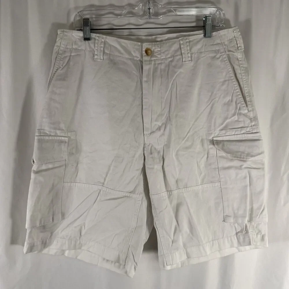Polo Ralph Lauren Cargo Shorts Men's 32 White Relaxed Fit 100% Cotton 10